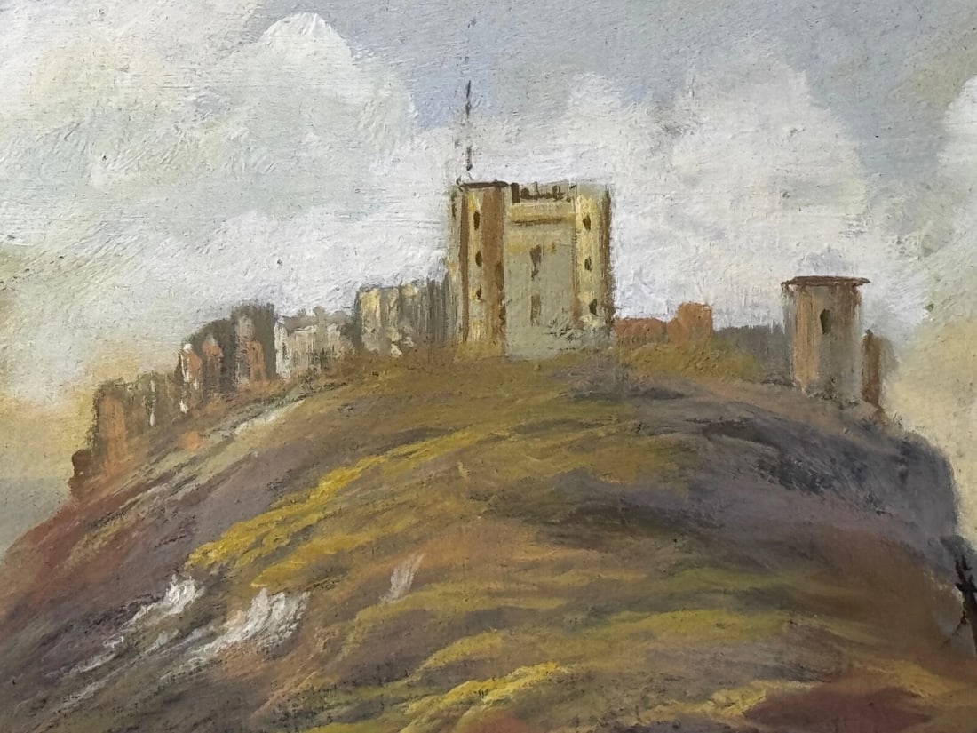 Oil Painting Bamburgh Castle Shipwreck Beached Follower John Wilson Carmichael - 19