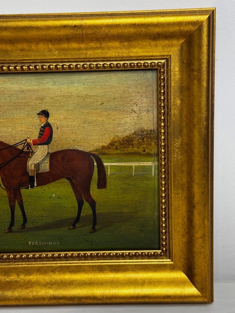 Persimmon Race Horse Jockey Jack Watts Owned by the Prince of Wales At Newmarket - 4