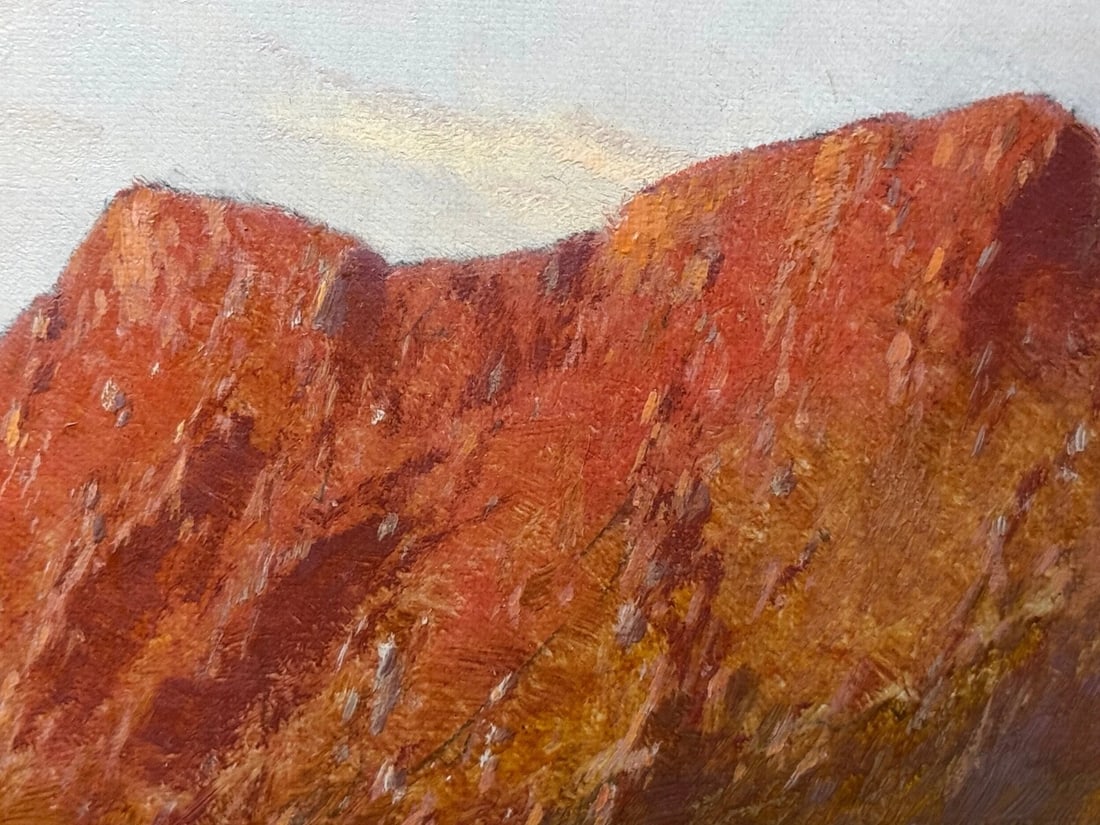 Lake Windermere Glowing Sunset Landscape Oil by Alfred de Breanski Jr C1920 - 19