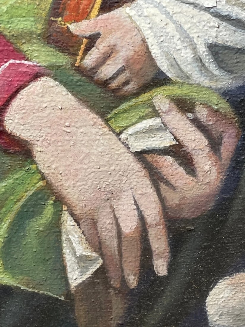 After Rome’s Madonna del Popolo Large Madonna & Child Icon Oil Portrait - 5