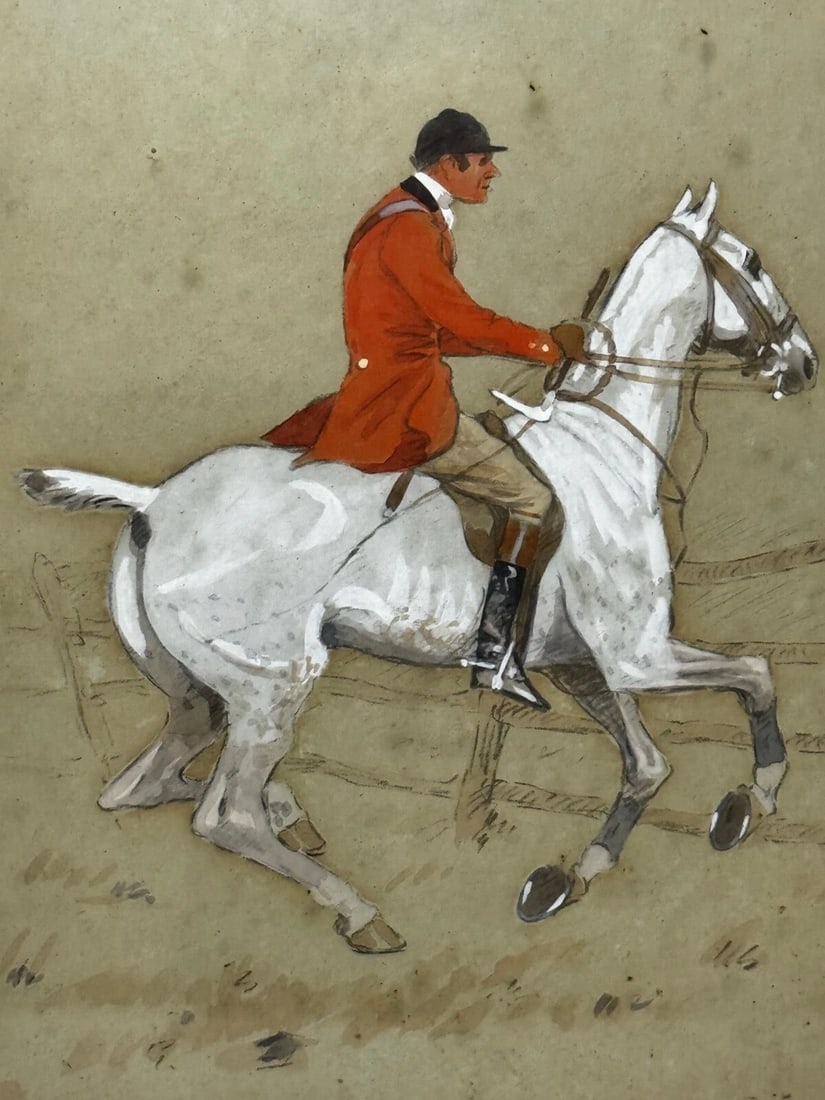 Set 3 Historic English Hunting Paintings By Charles Johnson Payne Snaffles - 10