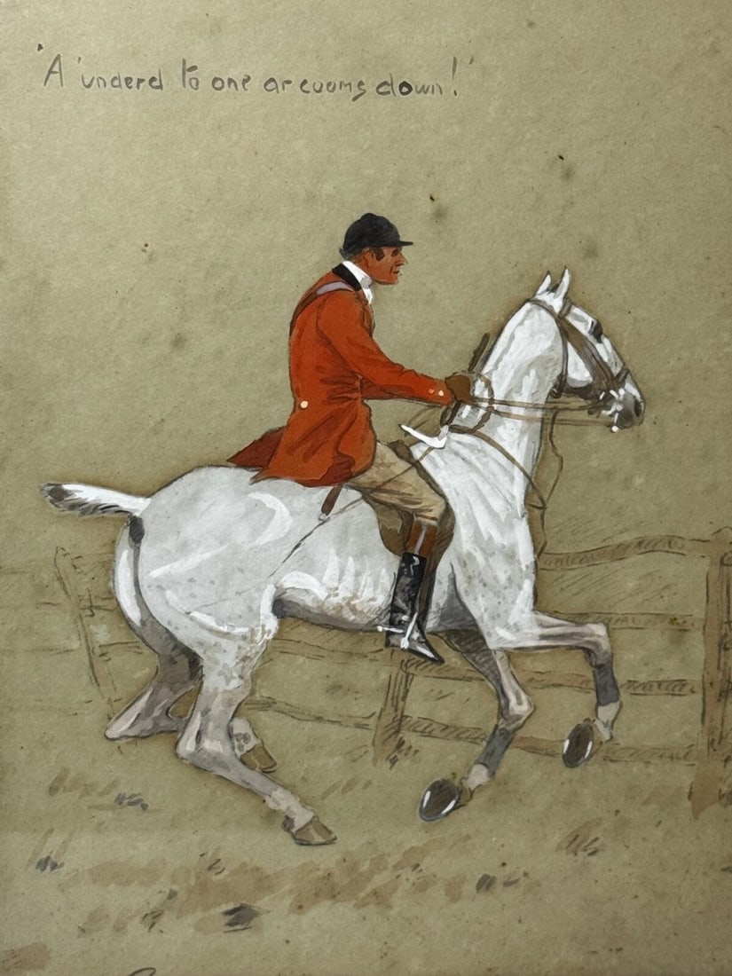 Set 3 Historic English Hunting Paintings By Charles Johnson Payne Snaffles - 7