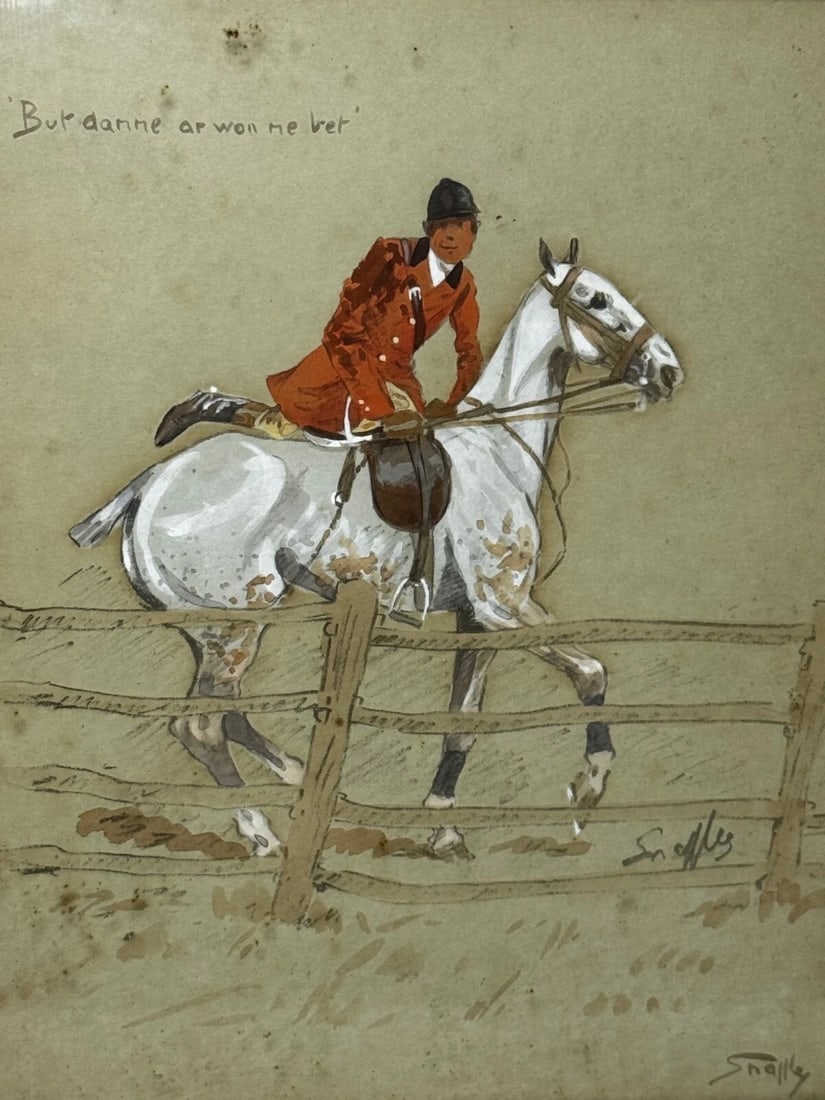 Set 3 Historic English Hunting Paintings By Charles Johnson Payne Snaffles - 8