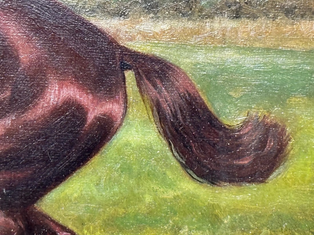 Oil Painting Victor Wild Winner at Kempton Park June 1897 Mornington Cannon Up - 12