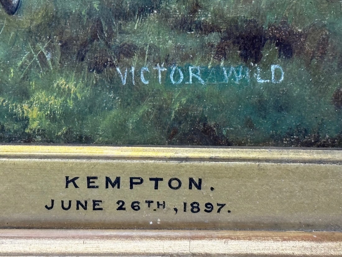 Oil Painting Victor Wild Winner at Kempton Park June 1897 Mornington Cannon Up - 4