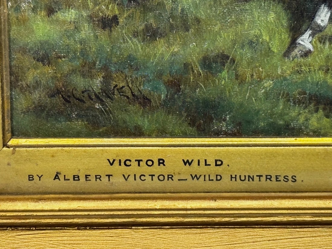 Oil Painting Victor Wild Winner at Kempton Park June 1897 Mornington Cannon Up - 5