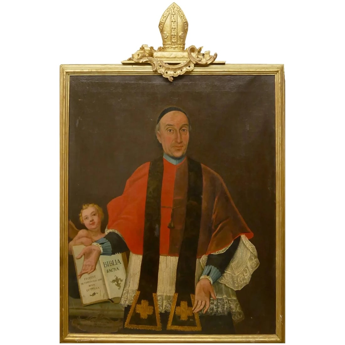 Baroque Old Master 18th Century Italian Oil Painting Portrait Pope Clement XIII (1 of 12)