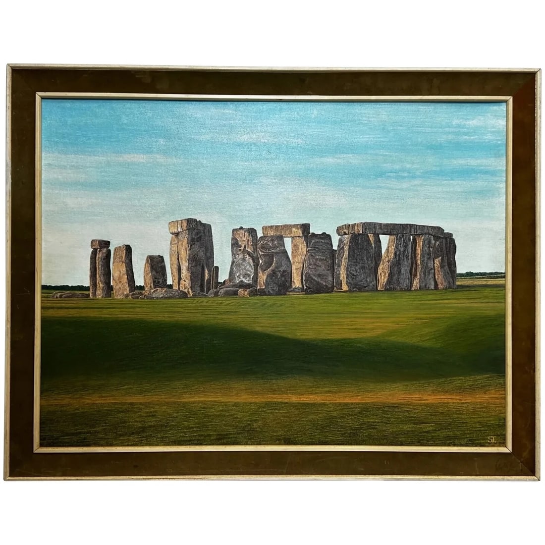 Oil Painting Salisbury Plain Prehistoric Stonehenge After Jasper Francis Cropsey (1 of 20)