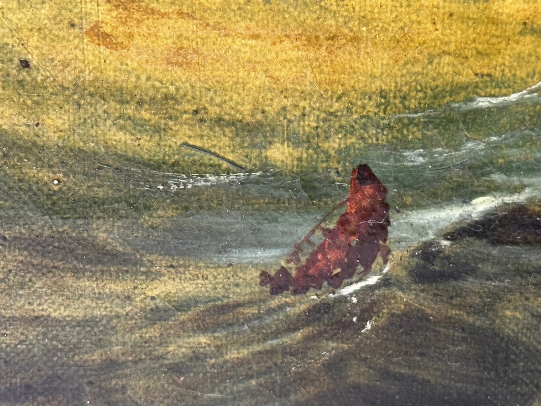 Marine Georgian Early 19th Century French Fishing Boat Heading Out Brisk Winds - 8