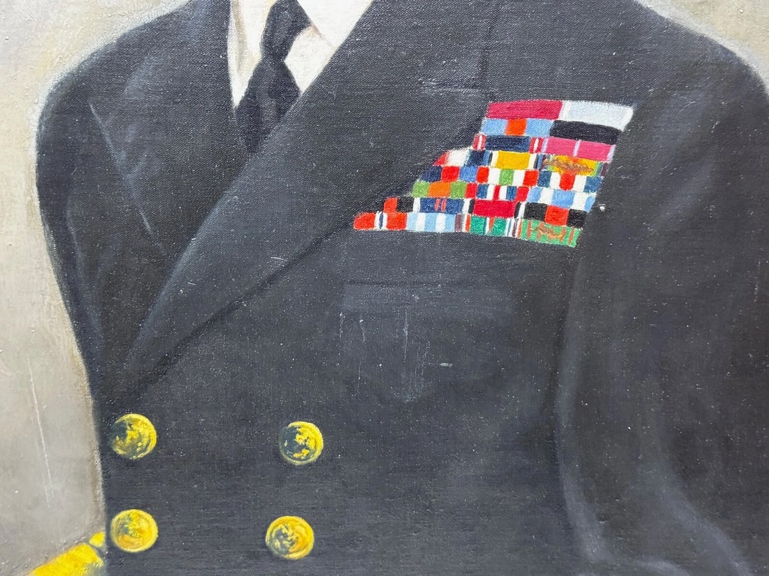 Historic Royal Portrait of King George VI in Naval Uniform by F.W.H.McCance - 13