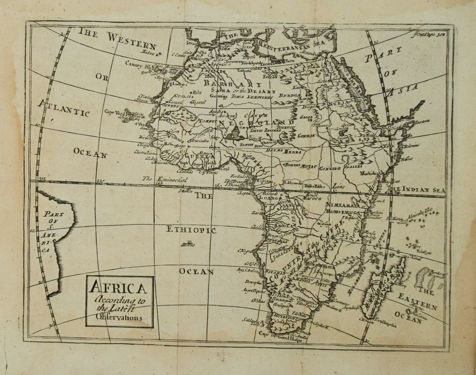 1744 Senex Map of Africa -- Africa According to the Latest Observations (1 of 1)