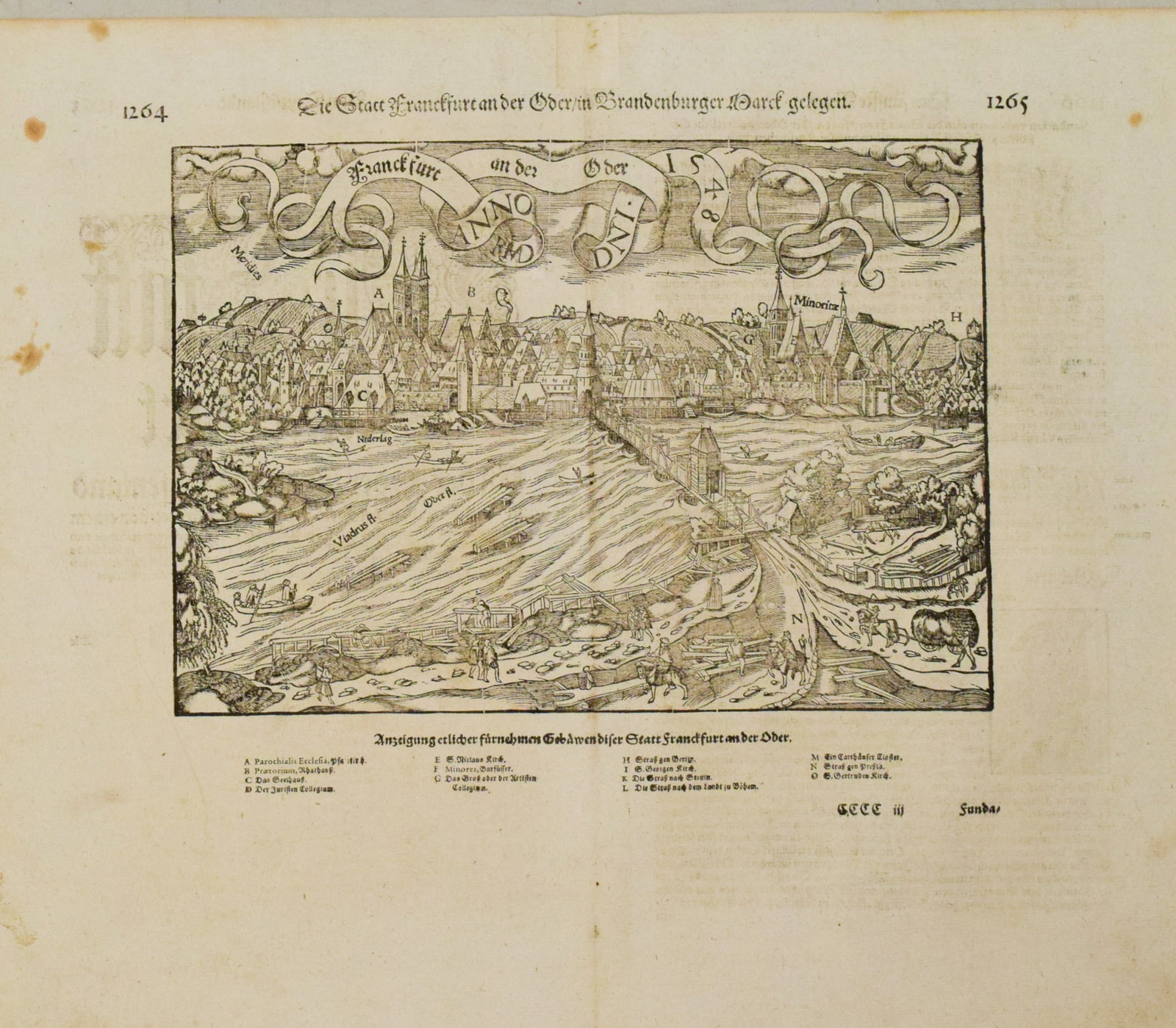 1598 Munster Map of Frankfurt an der Oder -- Franckfurt an der Oder Anno Dni 1548: Title:1598 Munster Map of Frankfurt an der Oder -- Franckfurt an der Oder Anno Dni 1548,li>Cartographer:S Munster Year/Place:1598 c., Basel Map Dimension (in.):8 X 11.2 in. Description:This is an
