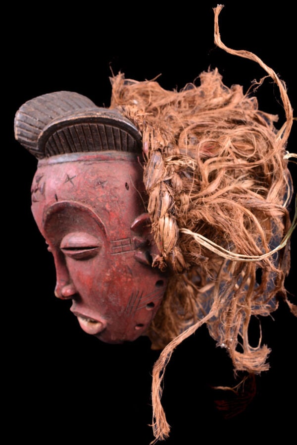 Mask – Wood, Raphia – Chokwe – Congo DRC - 3