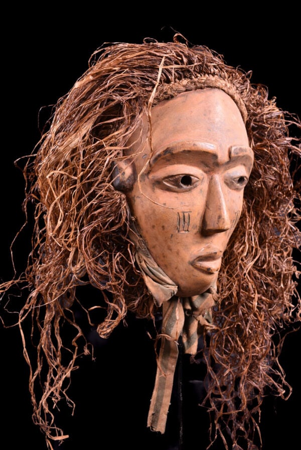 Mask – Wood, Raphia – Chokwe – Congo DRC - 4