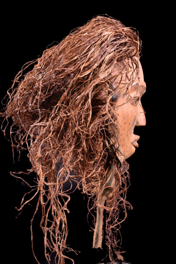 Mask – Wood, Raphia – Chokwe – Congo DRC - 6