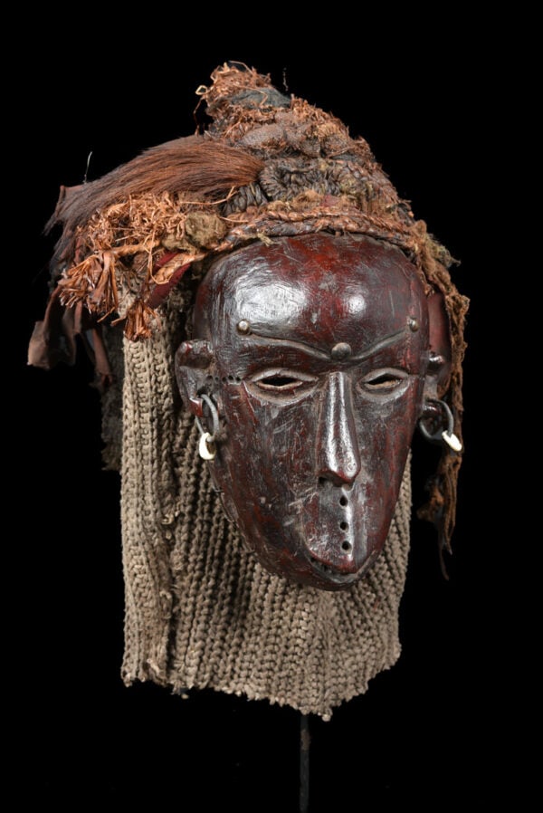 Mask - Wood, Rope - Lwena - Angola - 4