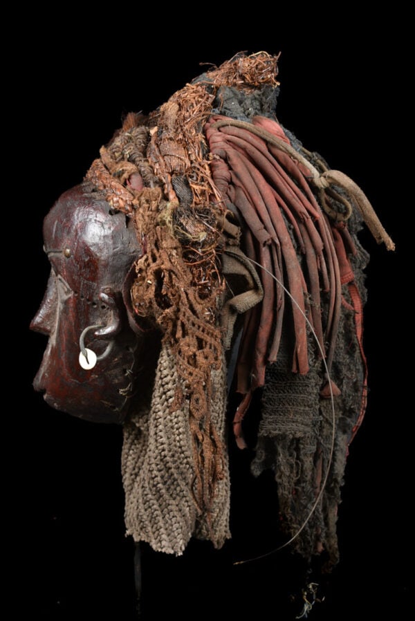 Mask - Wood, Rope - Lwena - Angola - 5