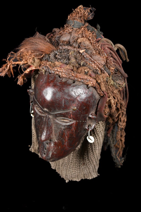 Mask - Wood, Rope - Lwena - Angola - 6