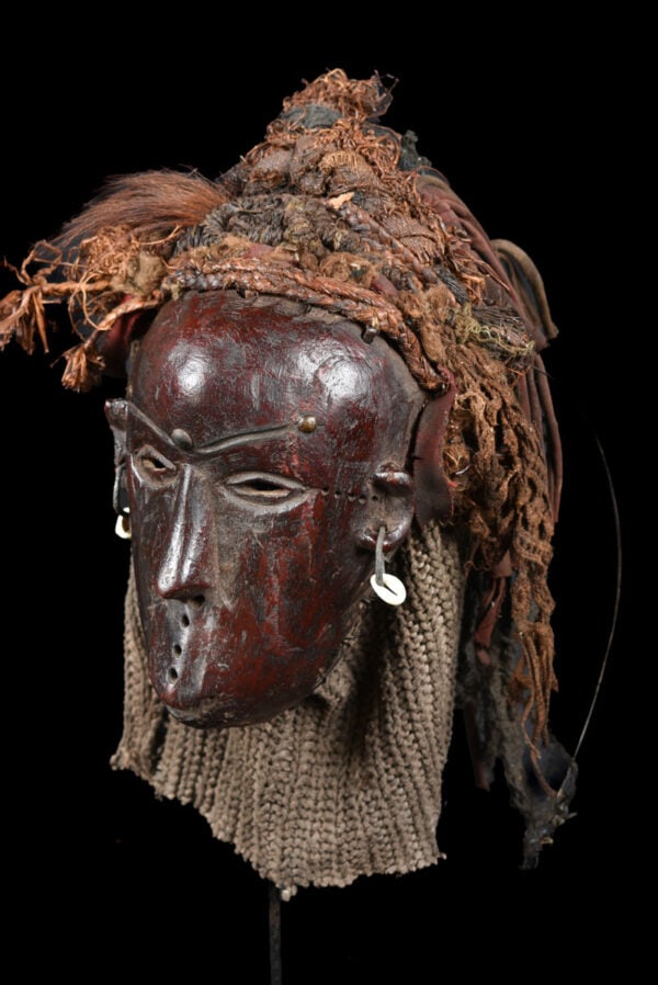 Mask - Wood, Rope - Lwena - Angola - 8