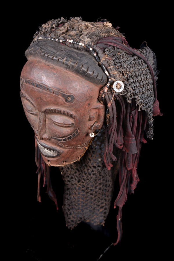 Mwana Pwo Mask – Wood, Rope – Chokwe – DR Congo - 5