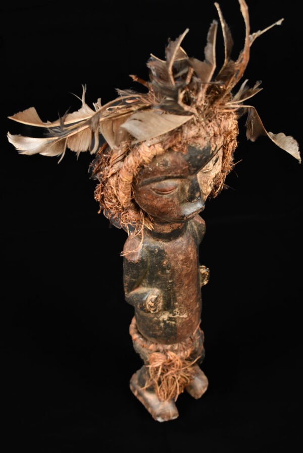 Ancestor Figure - Wood, Feathers - Galoa - Gabon - 4