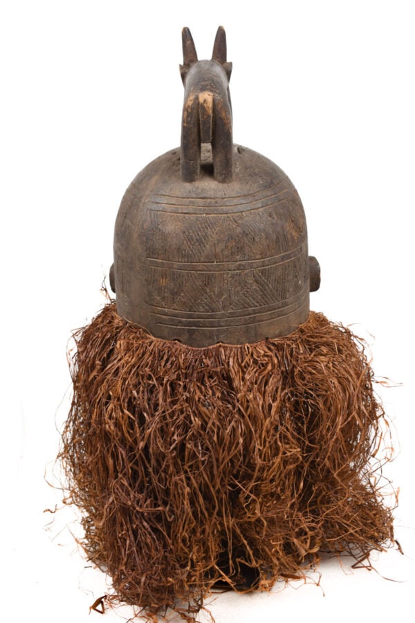 Helmet Mask - Wood, Raphia - Suku - Congo - 4