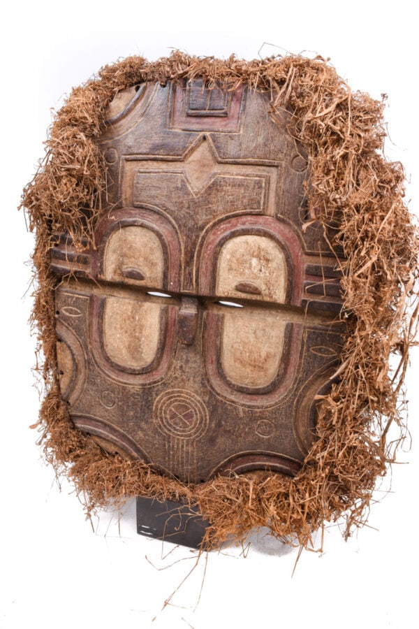 Kidumu Mask - Wood, Raphia - Teke - DR Congo - 3