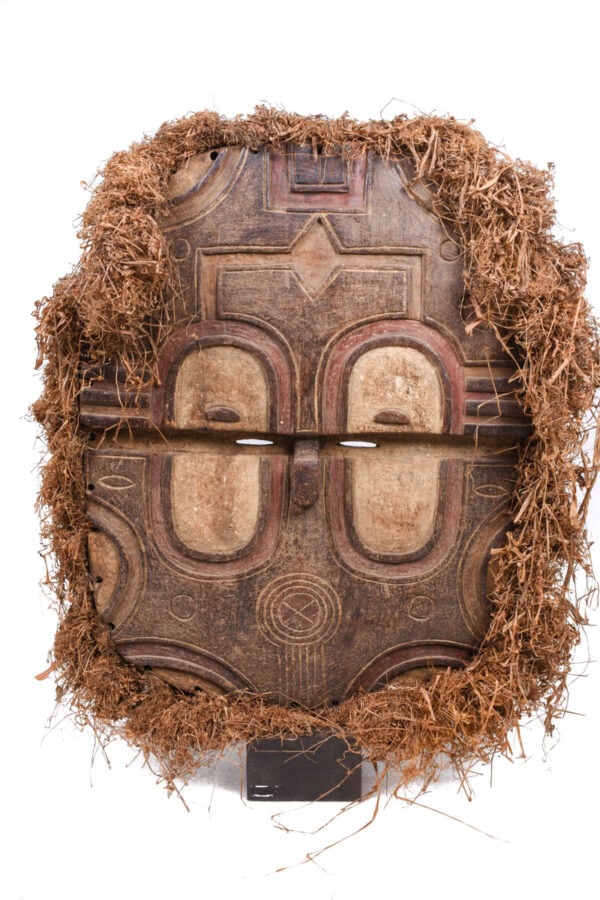 Kidumu Mask - Wood, Raphia - Teke - DR Congo - 4