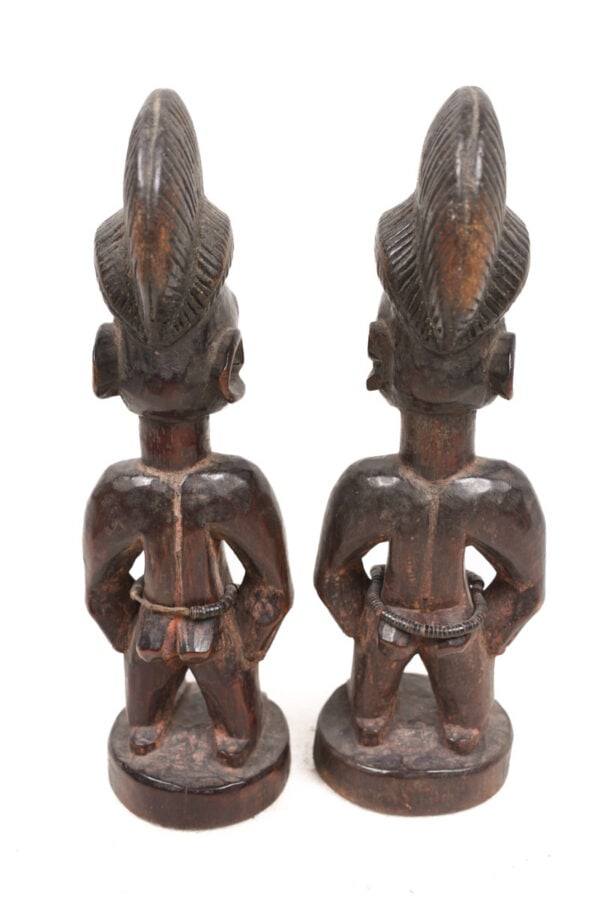 Ibeji Twin Figures - Wood, Beads - Ogbomosho - Yoruba - Nigeria - 5