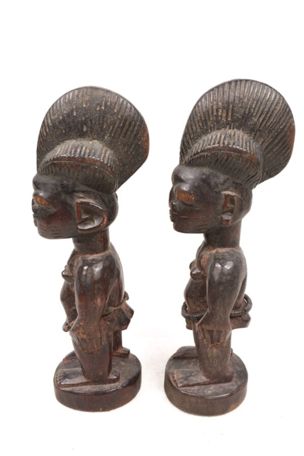 Ibeji Twin Figures - Wood, Beads - Ogbomosho - Yoruba - Nigeria - 6