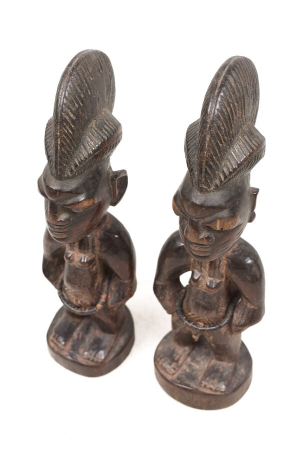 Ibeji Twin Figures - Wood, Beads - Ogbomosho - Yoruba - Nigeria - 7