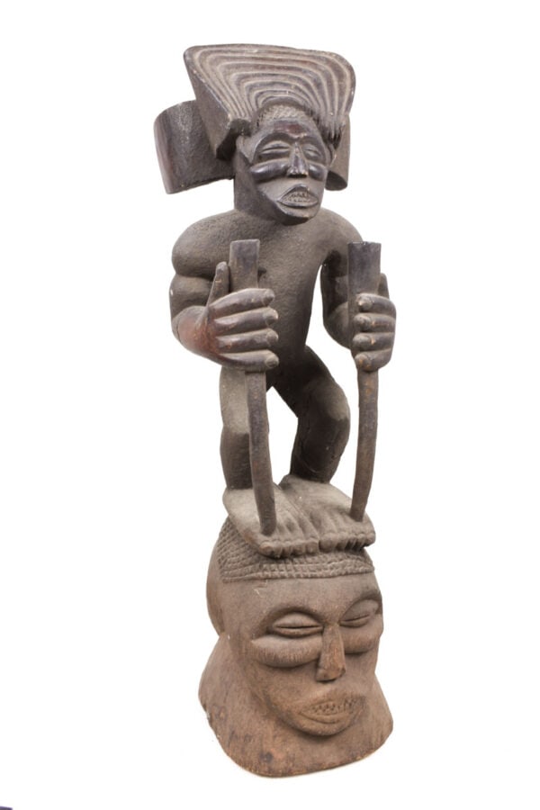 Tshibinda Crest Mask / Figure - Wood - Chokwe - Congo - 3