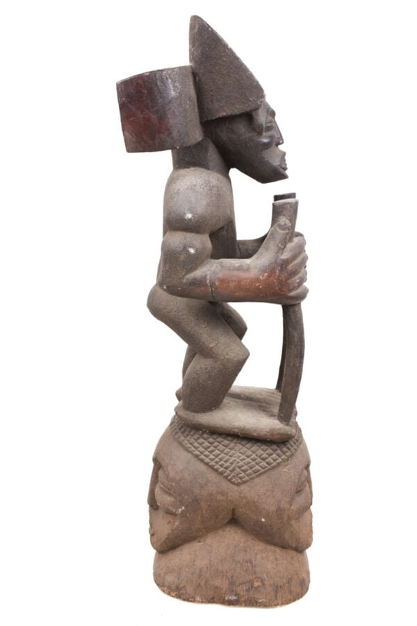 Tshibinda Crest Mask / Figure - Wood - Chokwe - Congo - 4