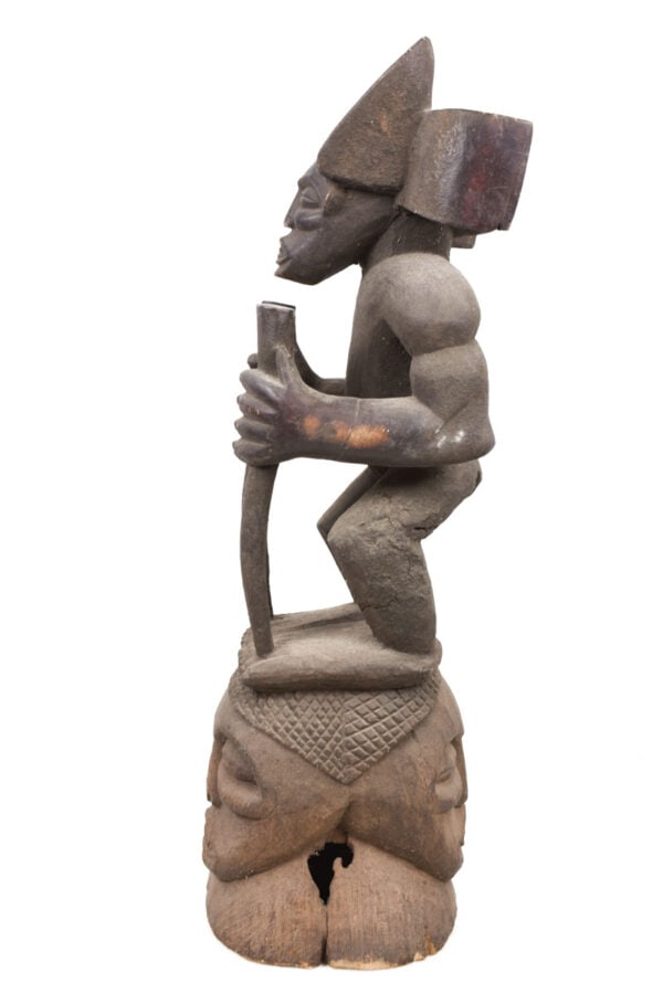 Tshibinda Crest Mask / Figure - Wood - Chokwe - Congo - 6