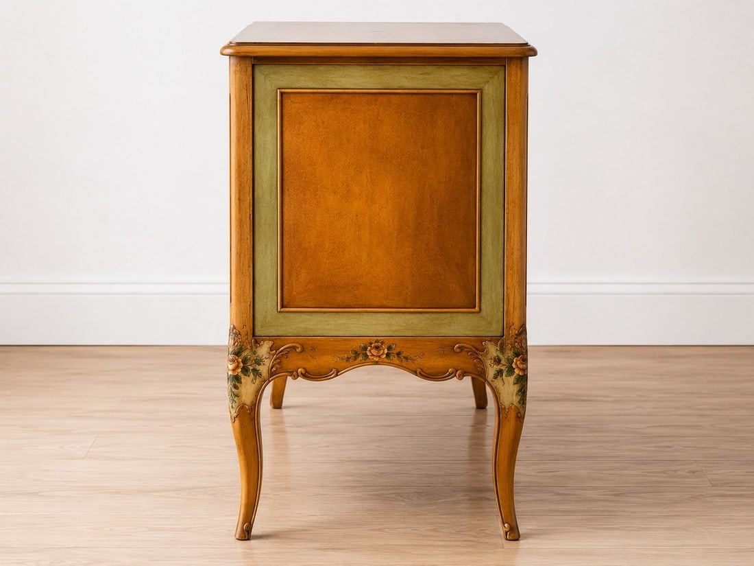 Continental Polychrome Painted and Giltwood Commode - 3