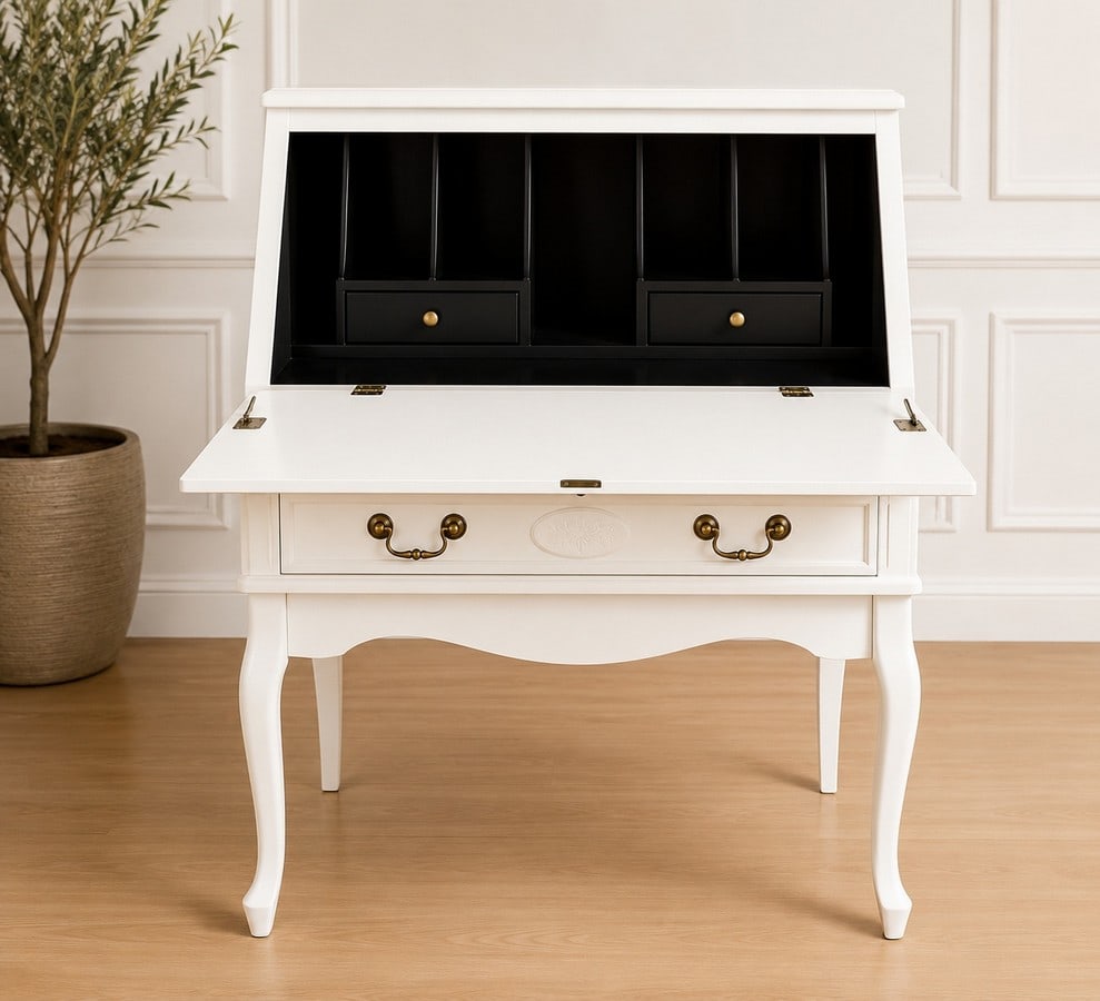 Petite French Provincial Style Secretary Desk - 2