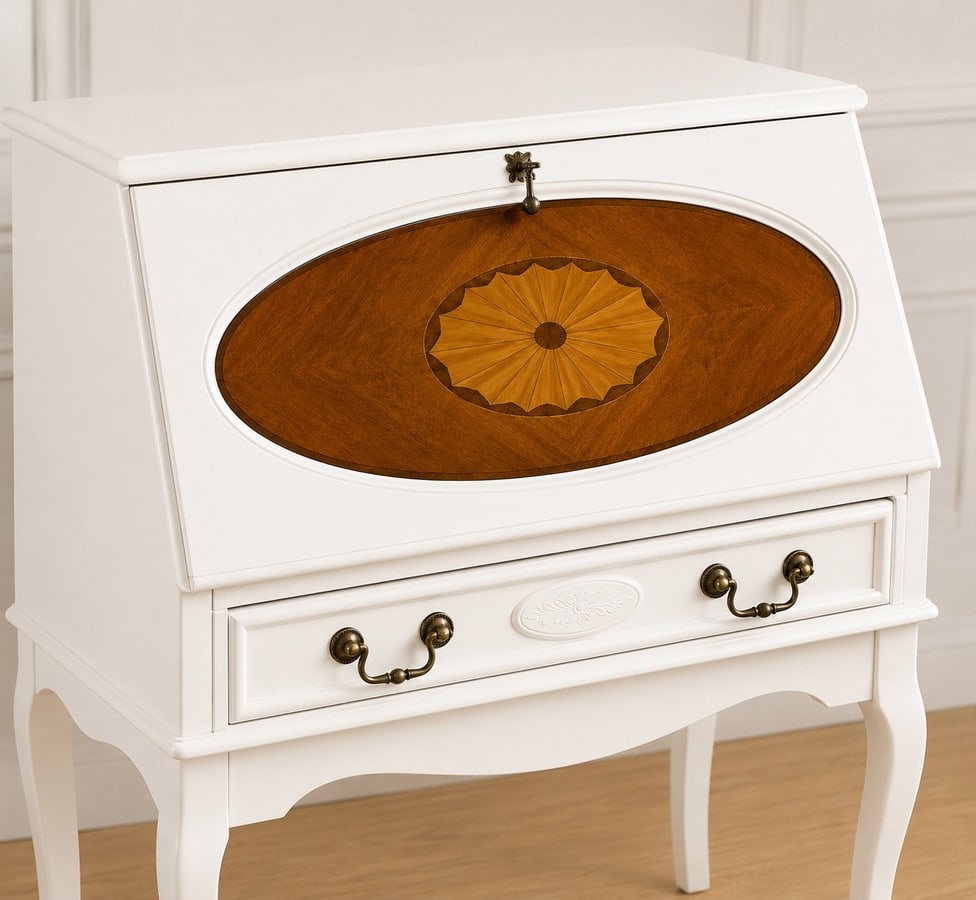 Petite French Provincial Style Secretary Desk - 3