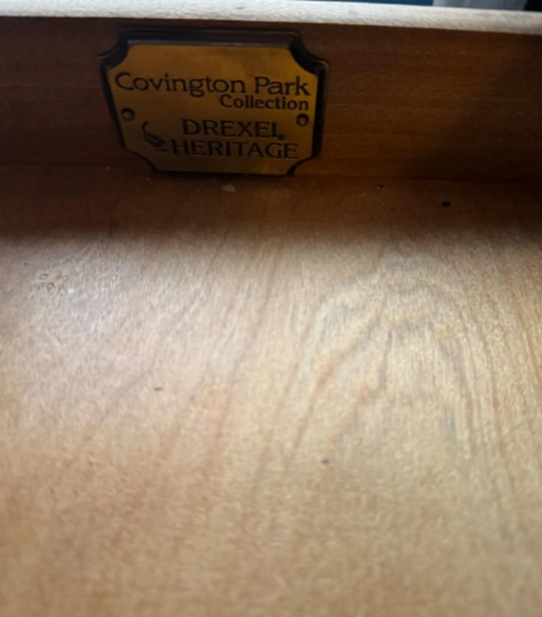 Drexel Heritage Covington Park Collection Black Bombe Chest - 4