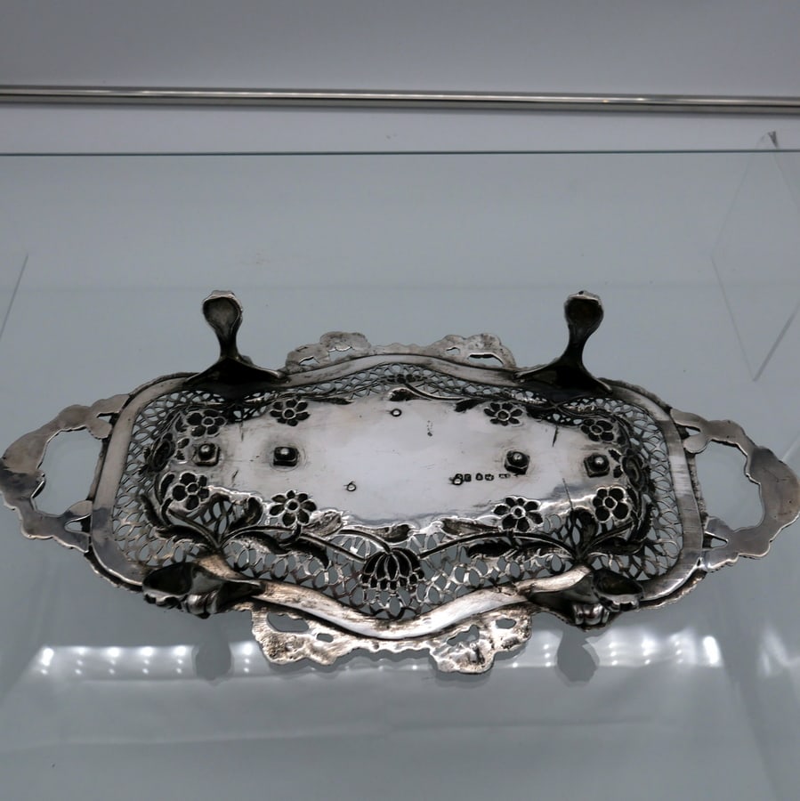 Mid 19th Century Antique Victorian Sterling Silver Inkstand London 1844 Samuel Whitford - 4