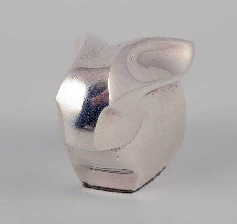 Dansk International Designs Ltd. Small sculpture of rabbit in plated silver. 1970s. - 3