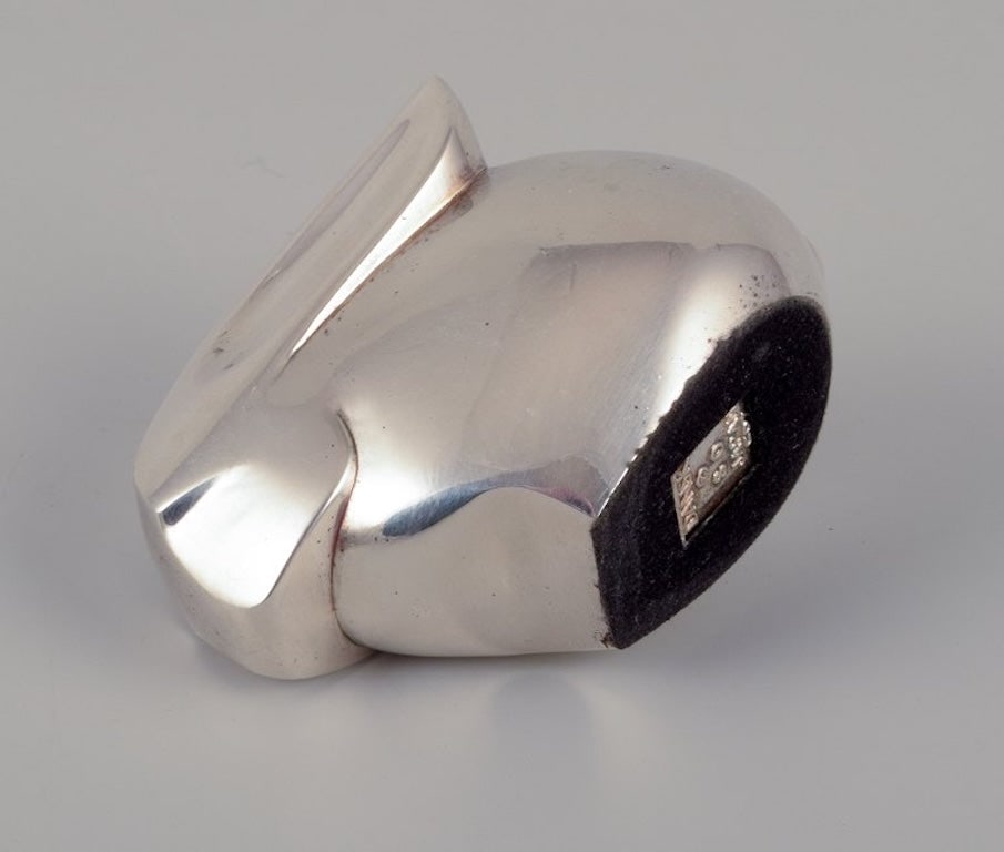 Dansk International Designs Ltd. Small sculpture of rabbit in plated silver. 1970s. - 4
