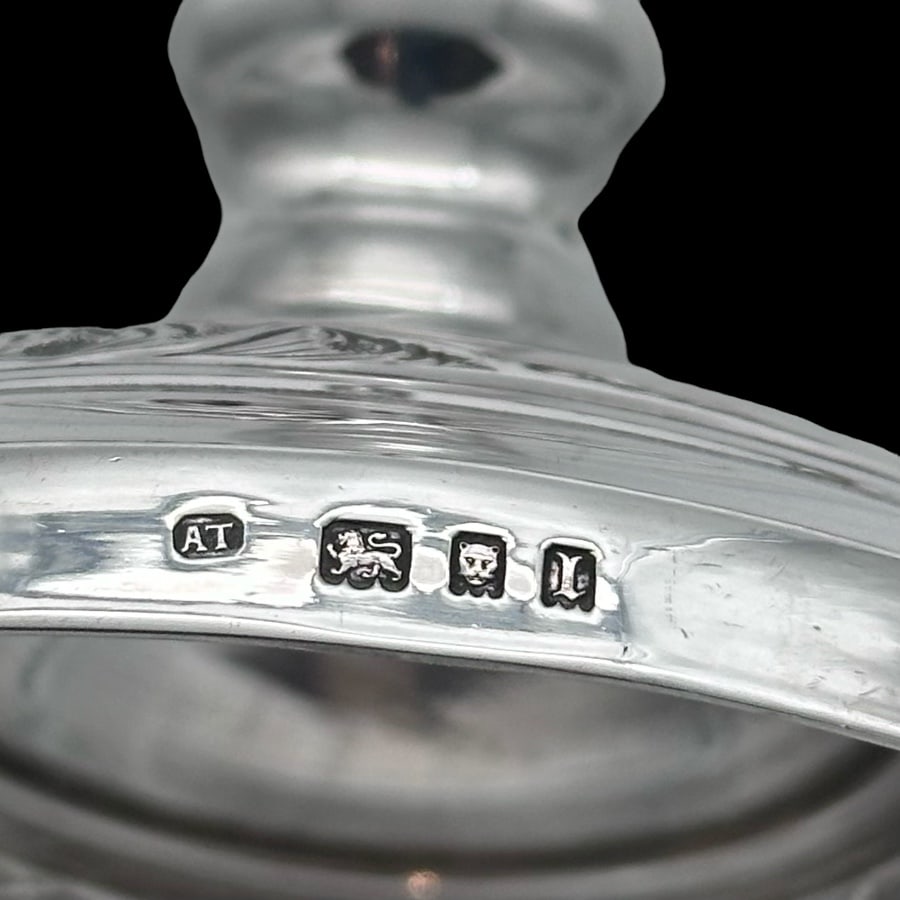 Early 20th Century Modern George V Silver Menorah London 1926 Aaron Taitelbaum - 10
