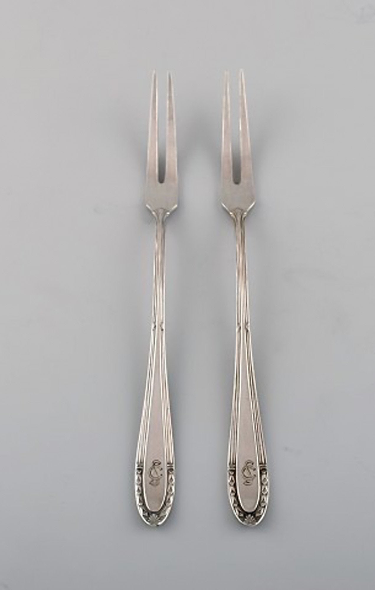 Eight F&K serving parts in plated silver. 1930's. - 4