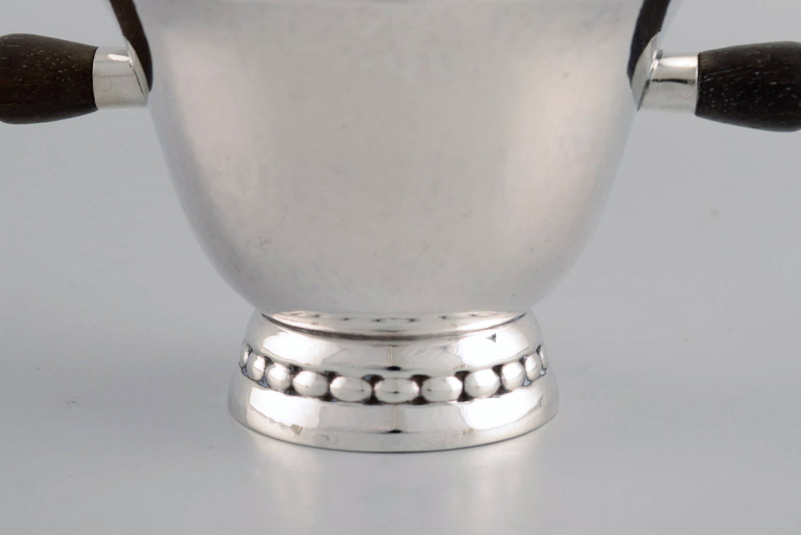 Early Georg Jensen sugar / cream set in sterling silver with handles in ebony. Dated 1915-1930. - 5