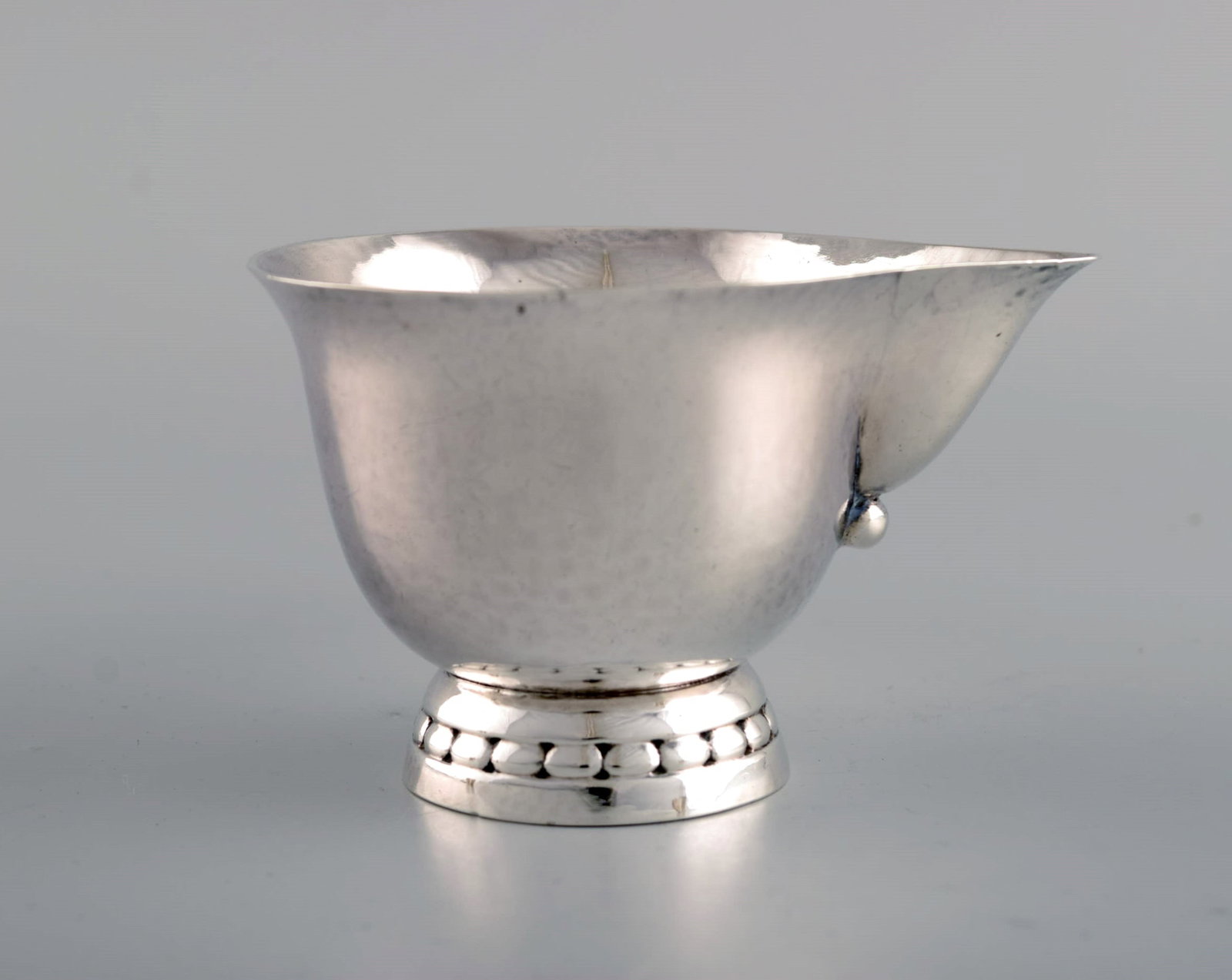 Early Georg Jensen sugar / cream set in sterling silver with handles in ebony. Dated 1915-1930. - 8
