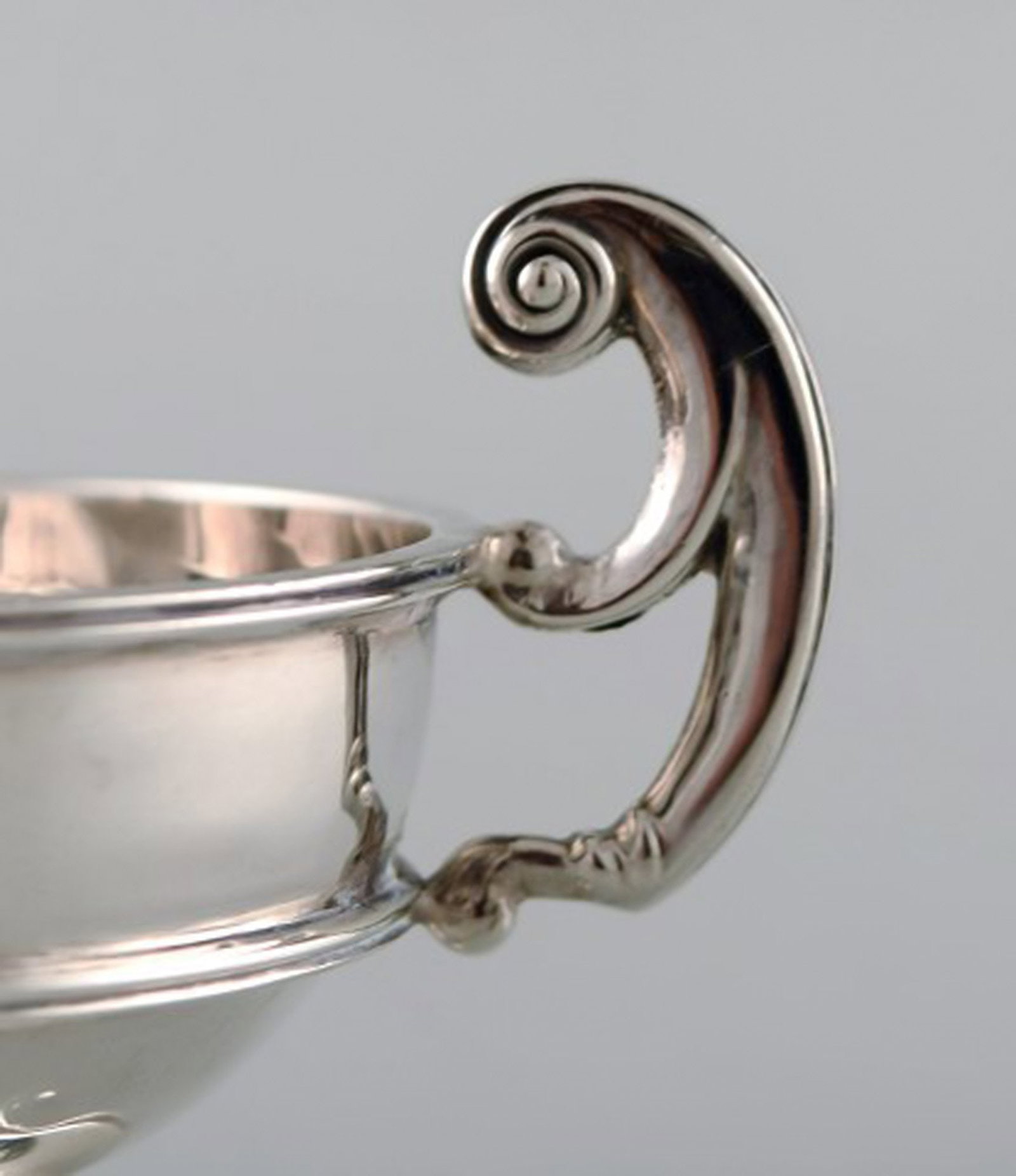 Birmingham, England. Antique silver salt cellar. Neoclassical style. Dated 1902/03. - 3