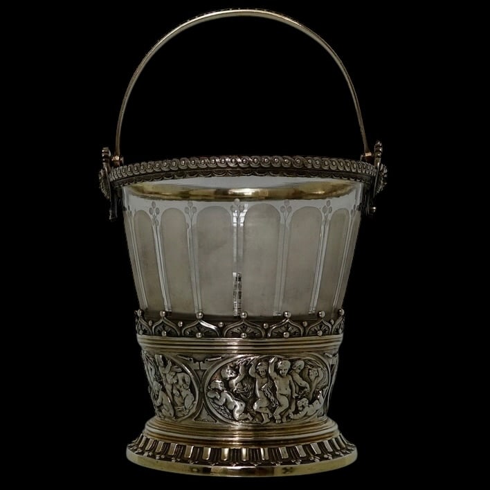 19th Century Antique Victorian Silver-Plated Victorian Ice Bucket Circa 1860 Elkington & Co - 2