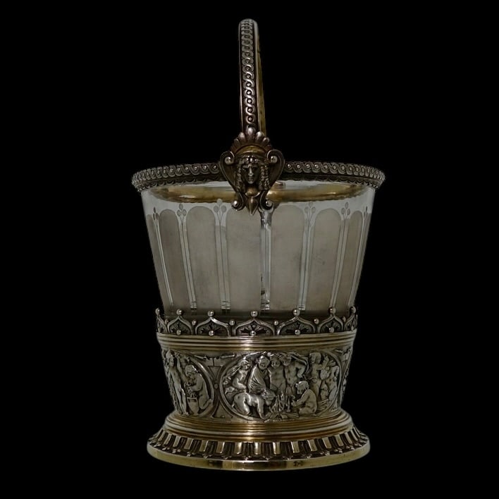 19th Century Antique Victorian Silver-Plated Victorian Ice Bucket Circa 1860 Elkington & Co - 3