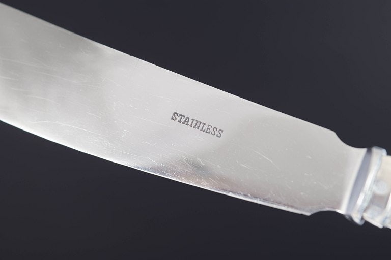 Georg Jensen, Denmark. Rare cake knife in stainless steel and 830 silver with handle. Dated 1930. - 6