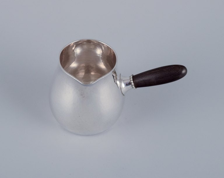 Georg Jensen creamer in sterling silver with an ebony handle. - 4